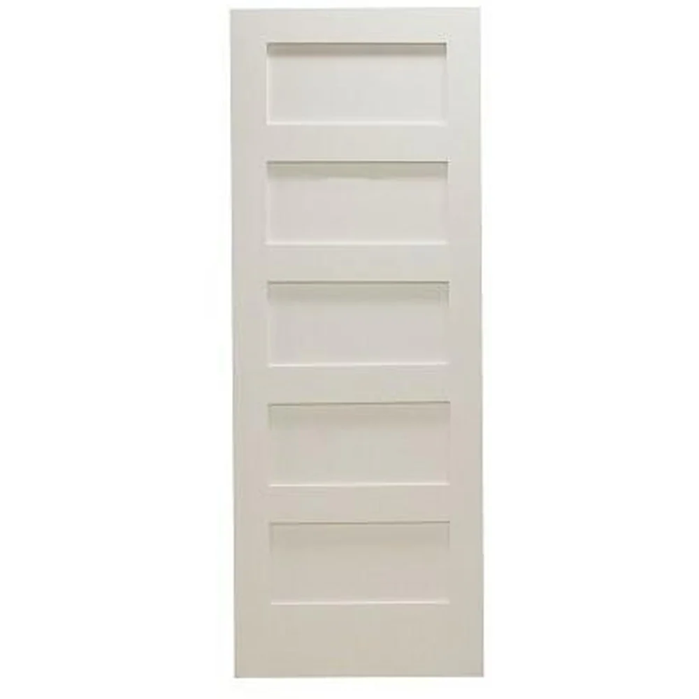 24 in x 96 in Shaker 5-Panel Solid Core Primed MDF Interior Door Slab