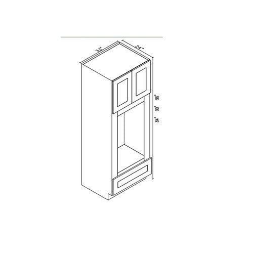 PW-OM3390B ( Double Oven 33"Wx24"Dx90"H )