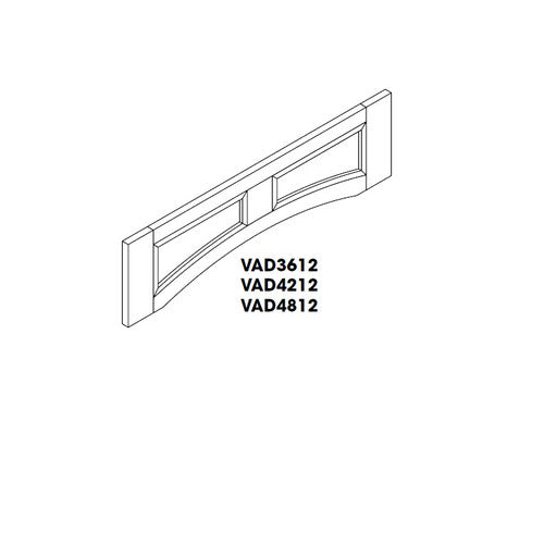 AW-VAD4812 ( Arched Panel Valance - 48"Wx12"Hx.75"D - Trimmable 2 1/2" Each Side )