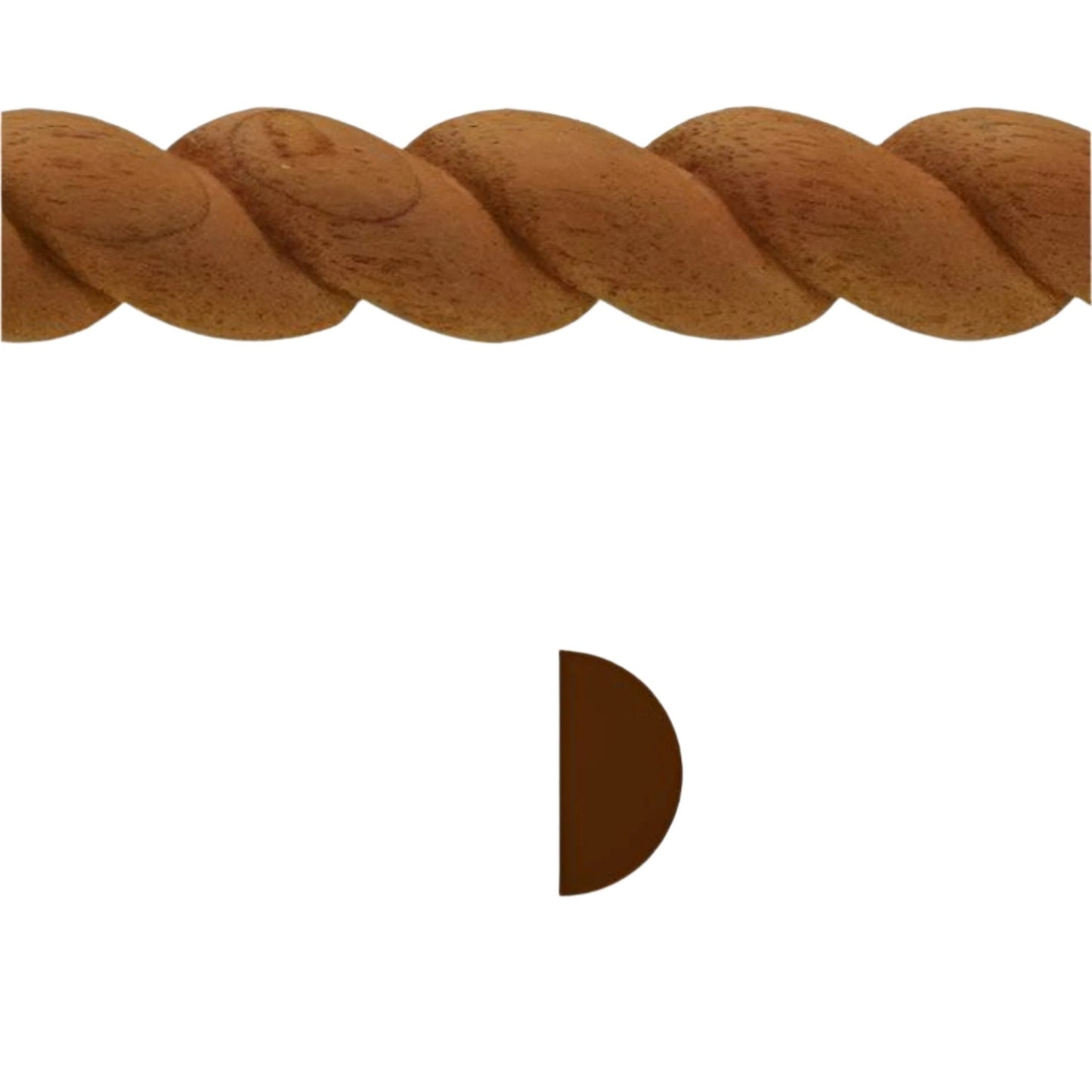 EWRM12 Rope Moulding 3/4" High x 3/8" Trim. Unfinished