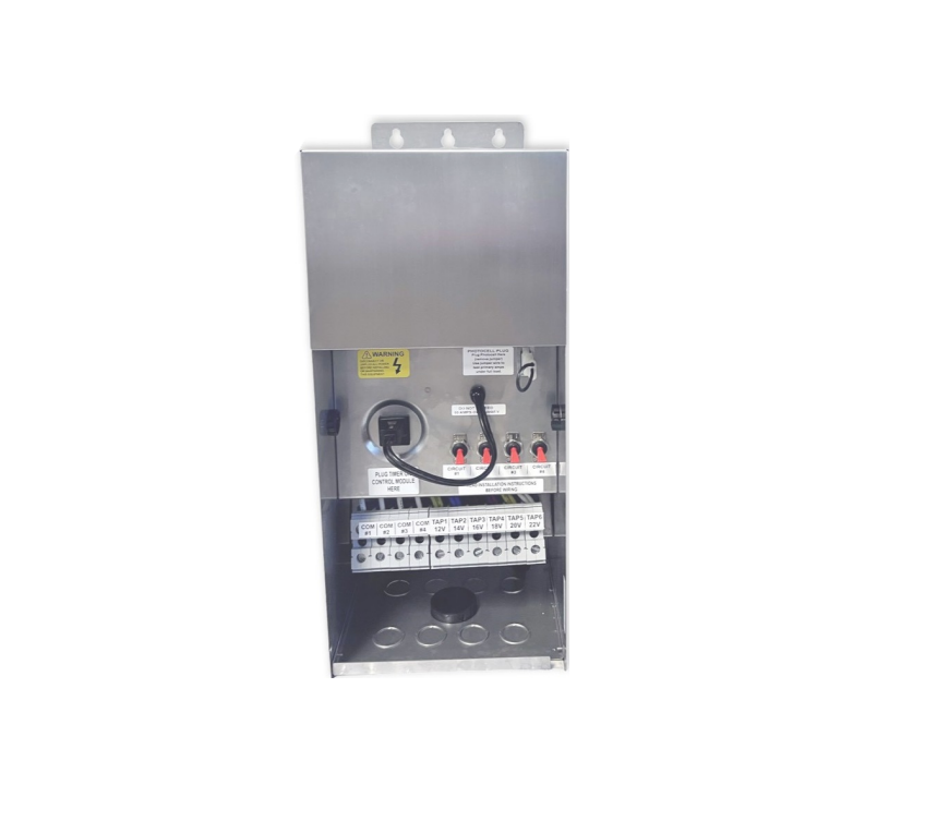150-900W Black & Stainless Commercial Grade Magnetic Low Voltage Transformer