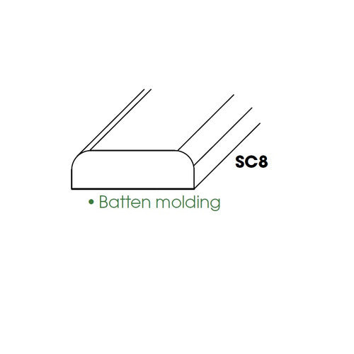 AW-SC8 (BM) ( (AW-GW-TW-PW) Batten Molding 1/4"x3/4"x96" )