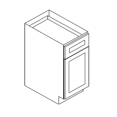 AW-B21 ( Base - 21"Wx24"Dx34.5"H 1 Door, 1 Drawer )