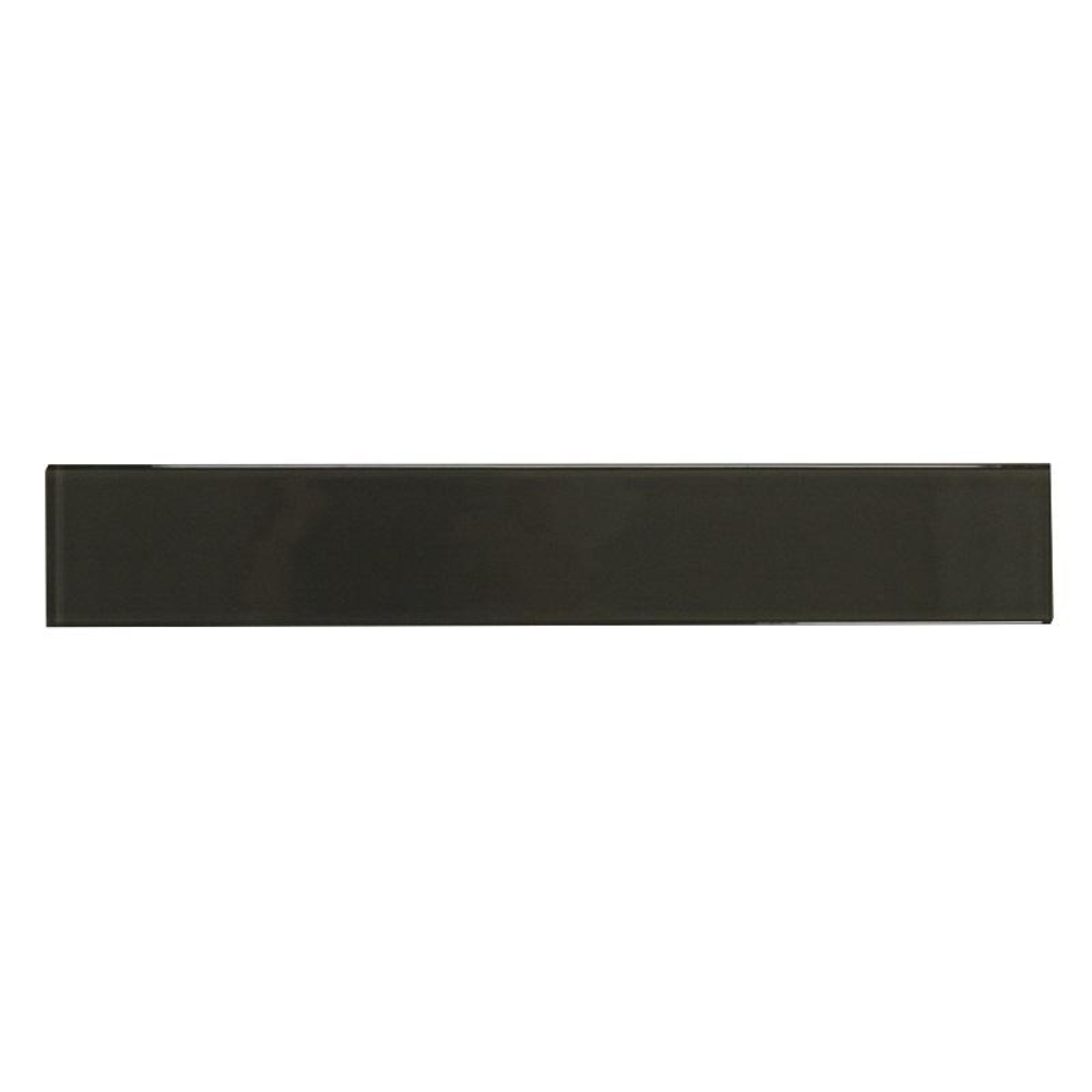 Vetro Midnight Gray Glass Mosaic Backsplash Subway Tile | 2x12 in.