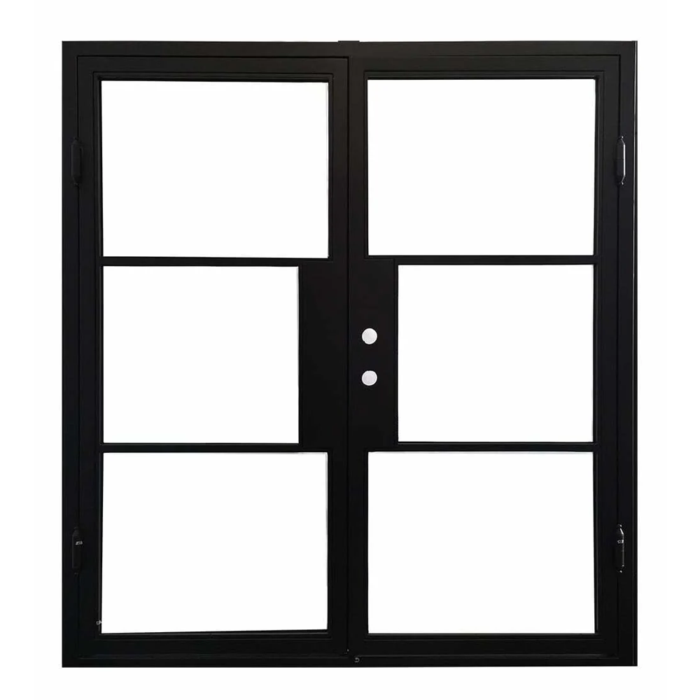 6/0x6/8 French Exterior Wrought Iron Prehung Door