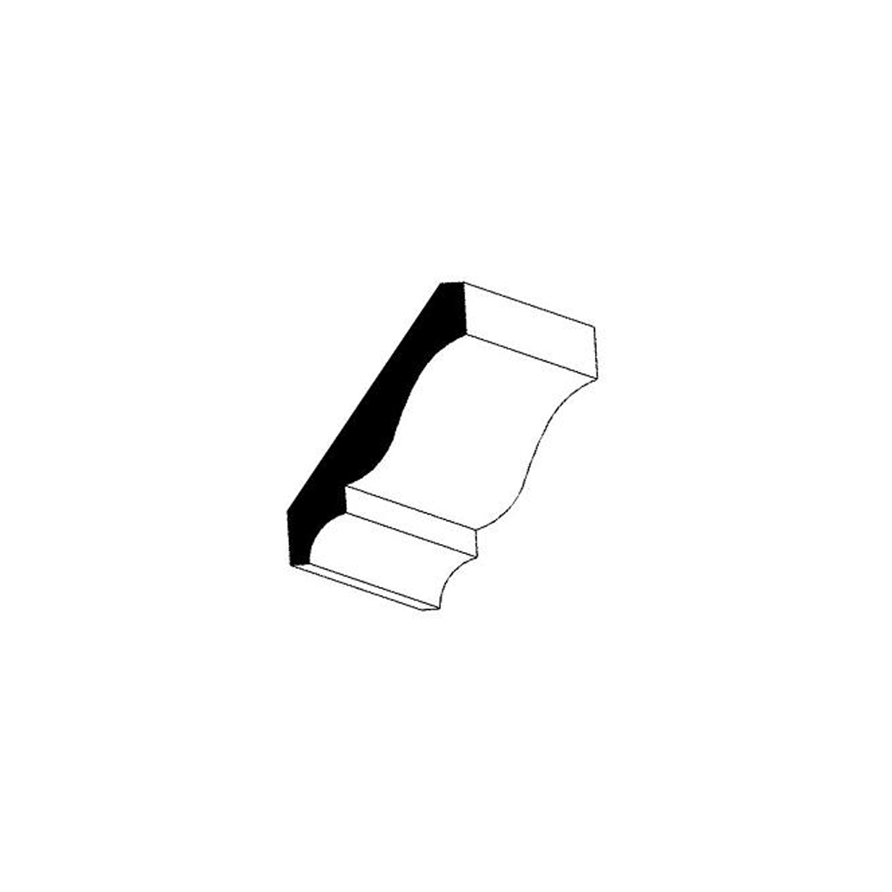 Woodgrain Millwork WM 49 Primed MDF Crown Molding 3-5/8 in. x 12 ft.