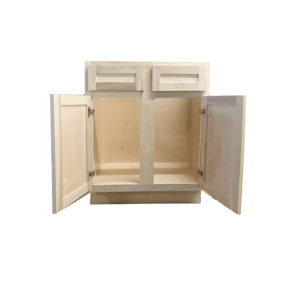 30 in. Sink Base Bathroom Vanity Cabinet in Unfinished Poplar | Shaker Style