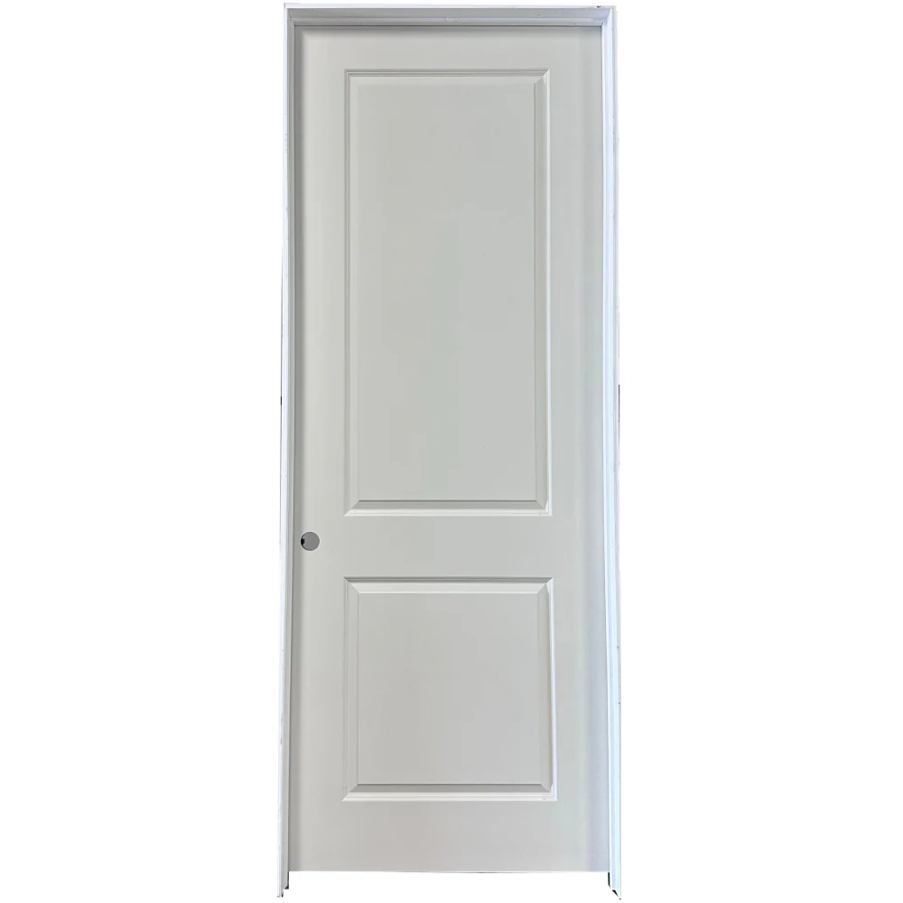 30 in x 96 in White 2-Panel Moulded Smooth Prehung Interior Door