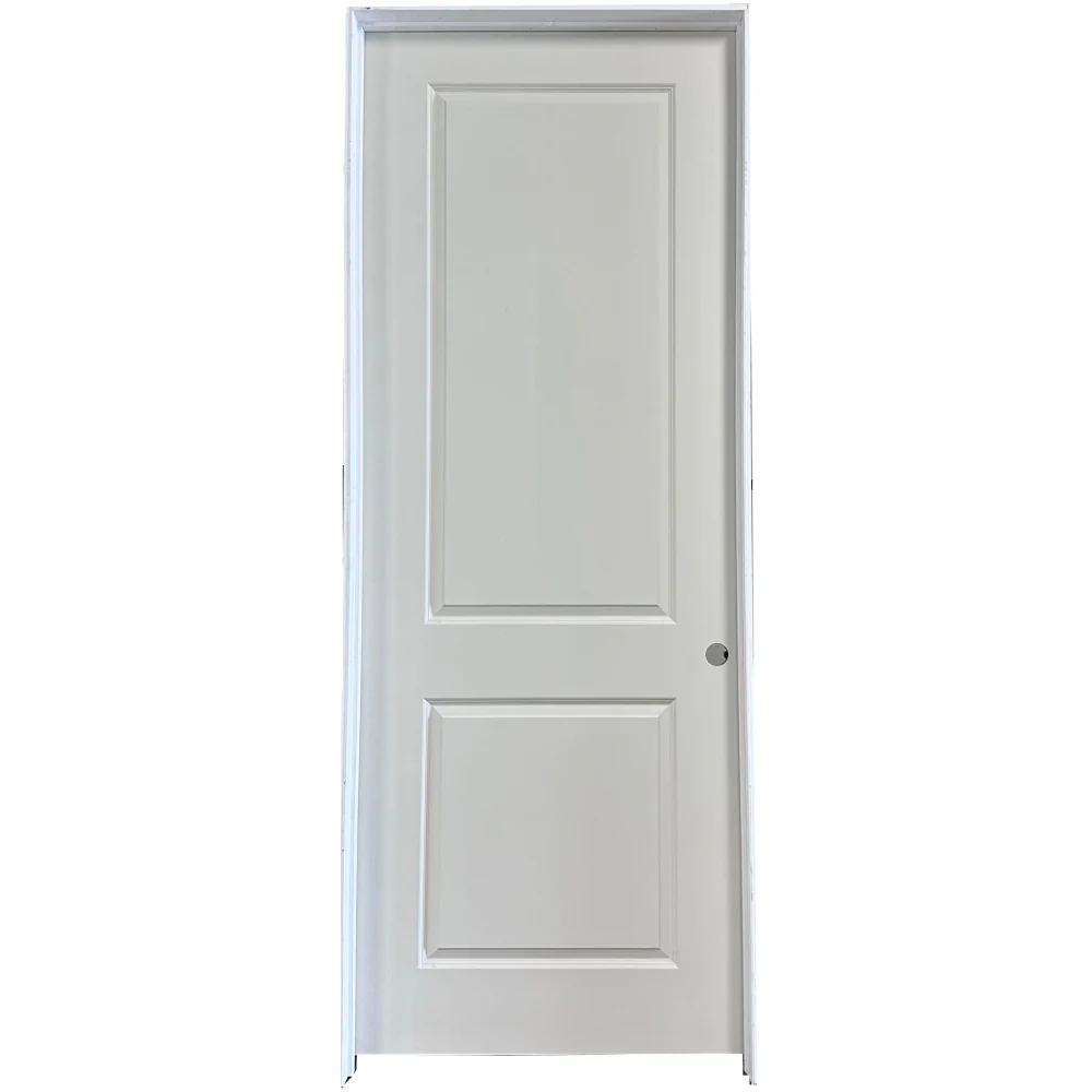 30 in x 96 in White 2-Panel Moulded Smooth Prehung Interior Door