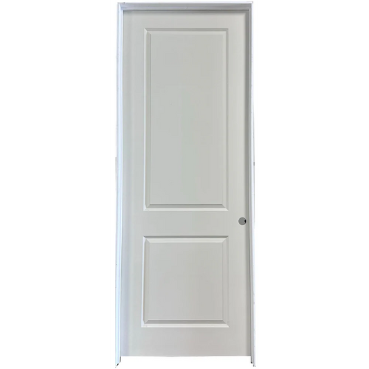 36 in x 96 in White 2-Panel Moulded Smooth Prehung Interior Door