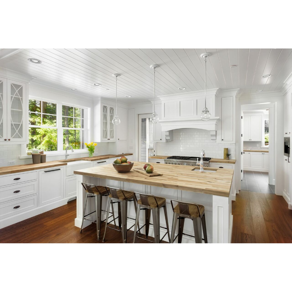 Unfinished Acacia 4 ft. L x 25 in. D x 1.5 in. T Butcher Block Countertop