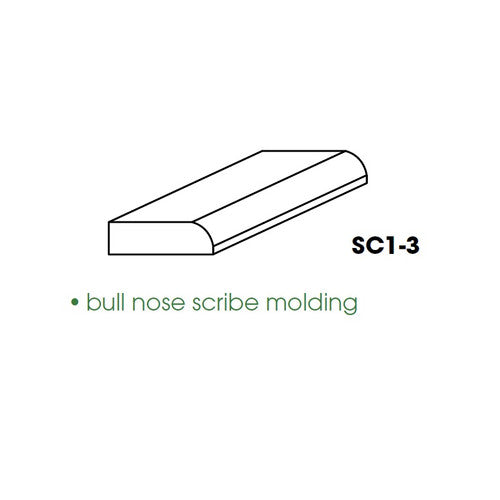 AW-SC1-3 (SM) ( (AW-GW-TW-PW) Bull nose scribe Molding 96" )