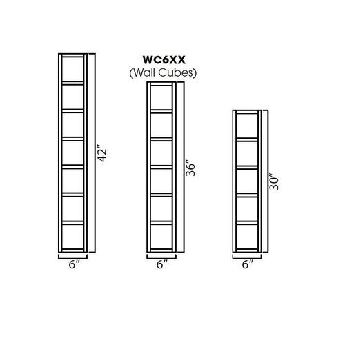 AW-WC636 ( (AW-GW-TW-PW) Wall Cube 6"Wx12"Dx36"H )