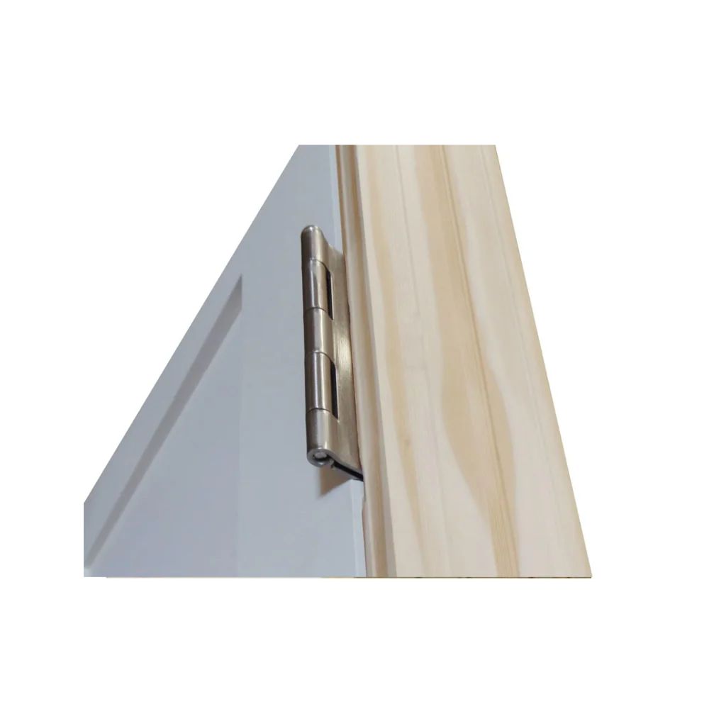 6/0x6/8 White Shaker 2-Panel Solid Core Primed MDF Prehung Interior French Door