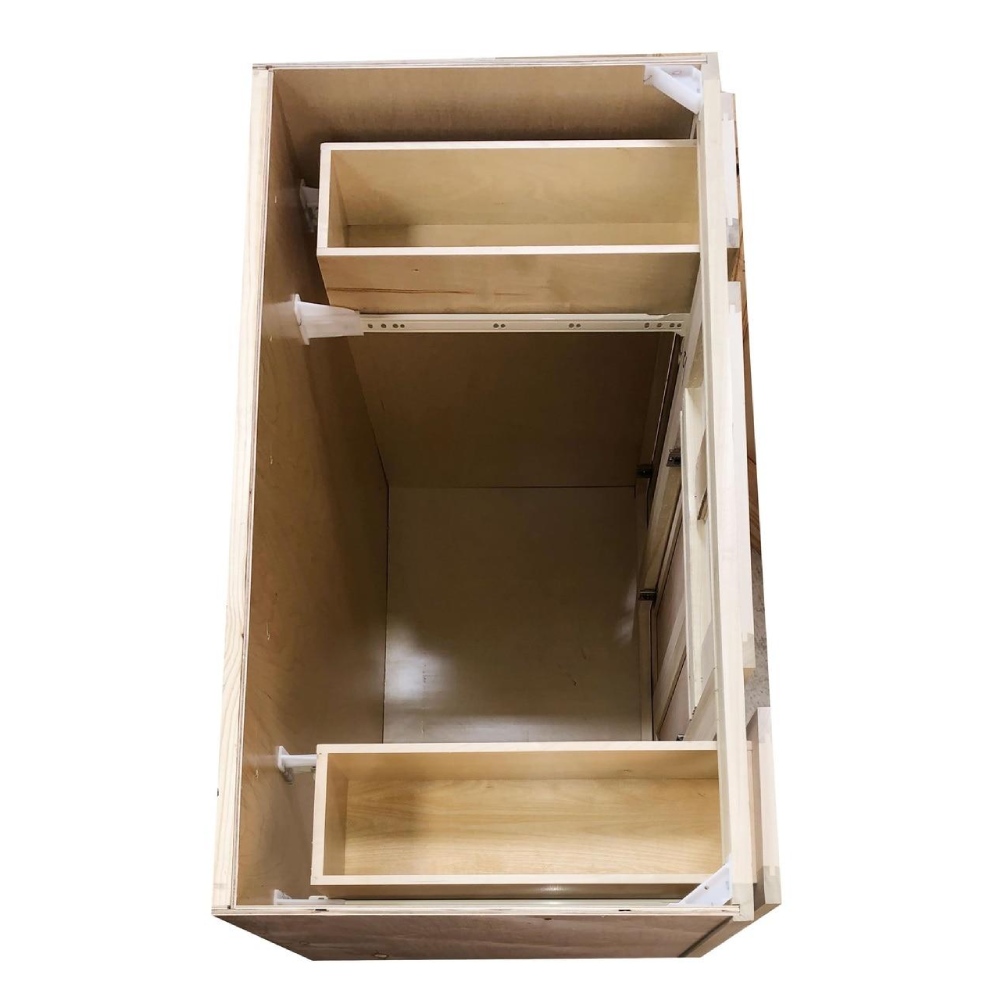 42 in Sink Base Bathroom Vanity Cabinet in Unfinished Poplar | Shaker Style