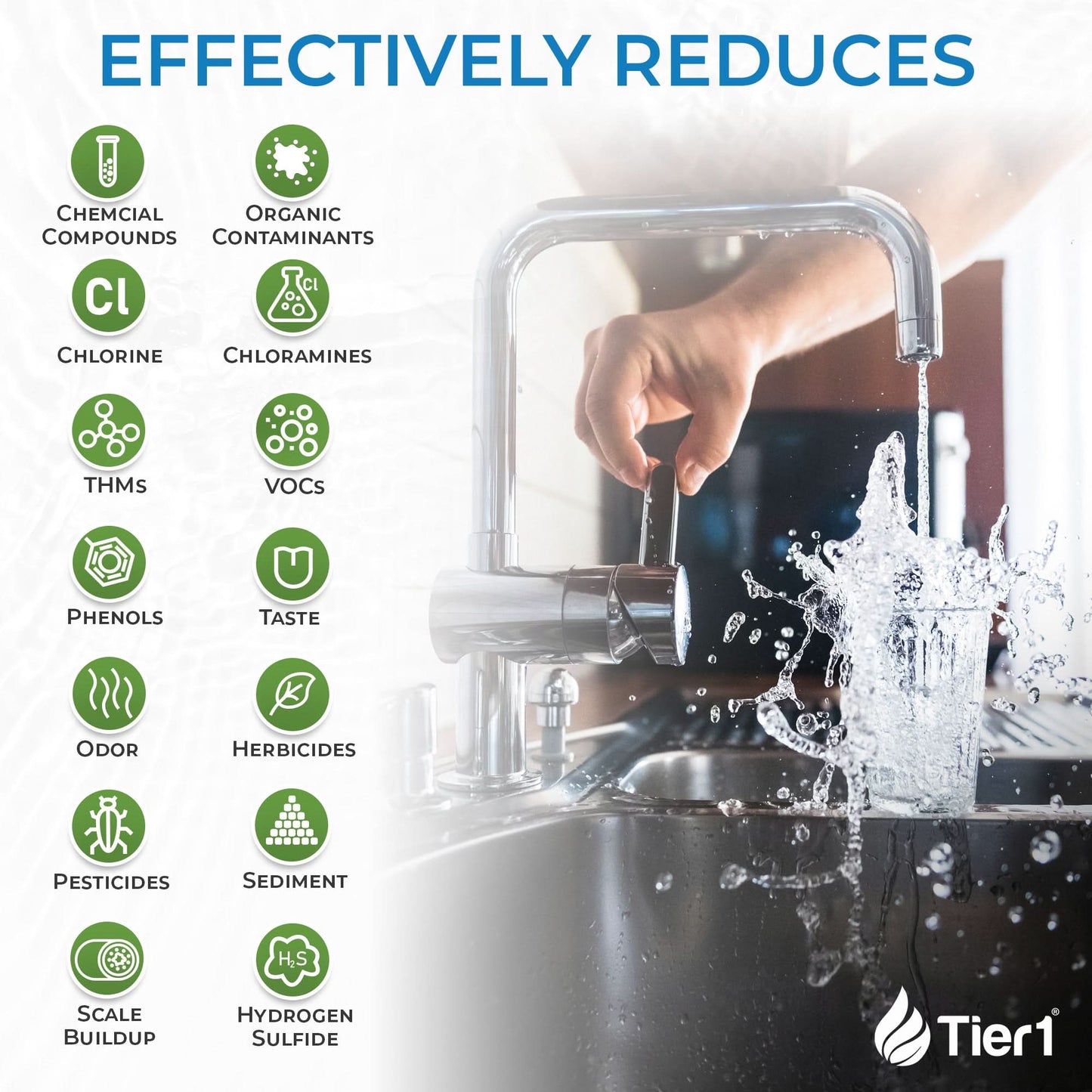 Tier1 Salt-Free Conditioner Bundle with Chloramine Filtration - TAC Scale Prevention System plus  900,000 Gallons of Enhanced Performance for Clean, Fresh Water