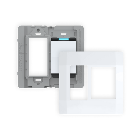 Backplate With Outlet With Single Pole Simple Rocker Switch