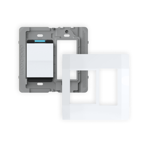 Backplate With Outlet With Single Pole Simple Rocker Switch