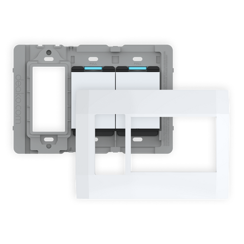 Backplate With Outlet With Single Pole Simple Rocker Switch