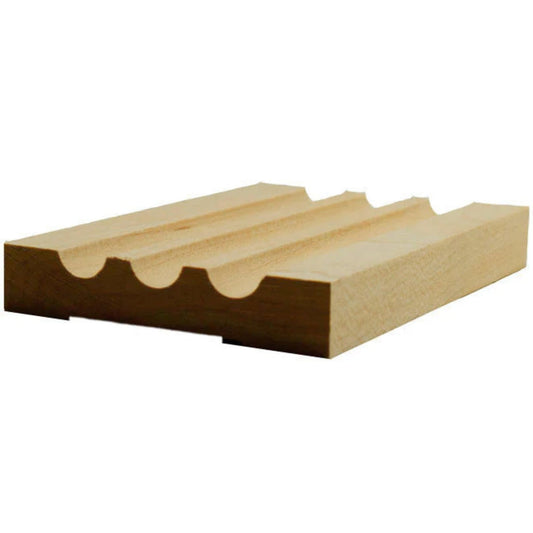 EWCA46 Fluted 3-1/2" wide x 3/4" Casing. Unfinished Trim