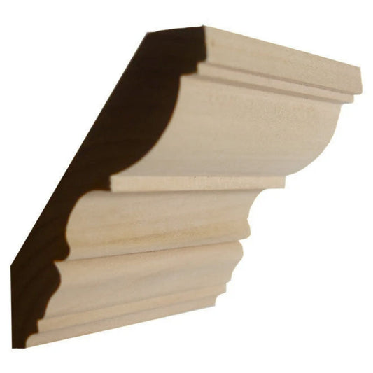 EWCR30 Crown 7/8" x 4-1/2" Unfinished 3-1/2" High x 2-7/8" Deep