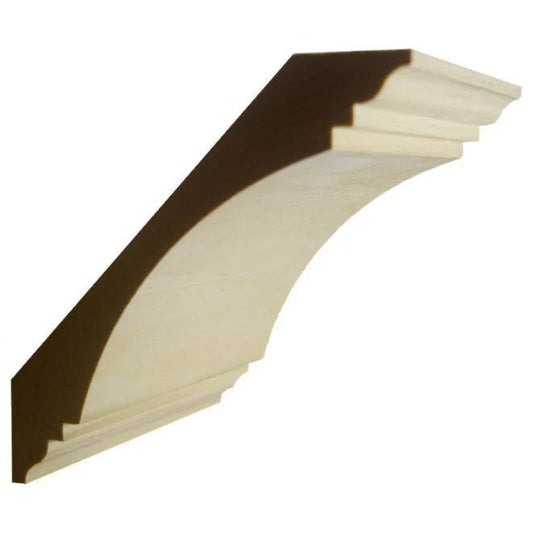 EWCR46 Cove Crown 1-1/8" x 7" Unfinished 4-7/8" High x 4-7/8" Deep