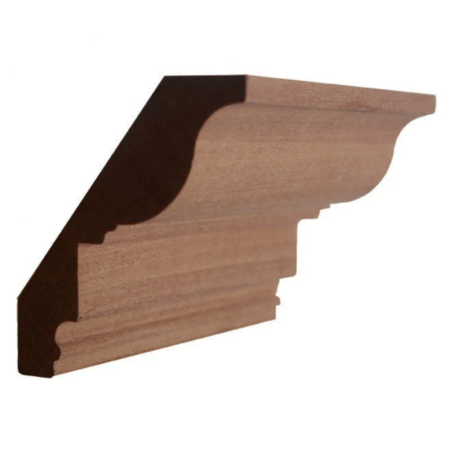 EWCR47 Colonial Crown 3/4" x 4" Unfinished 3" High x 2-5/8" Deep