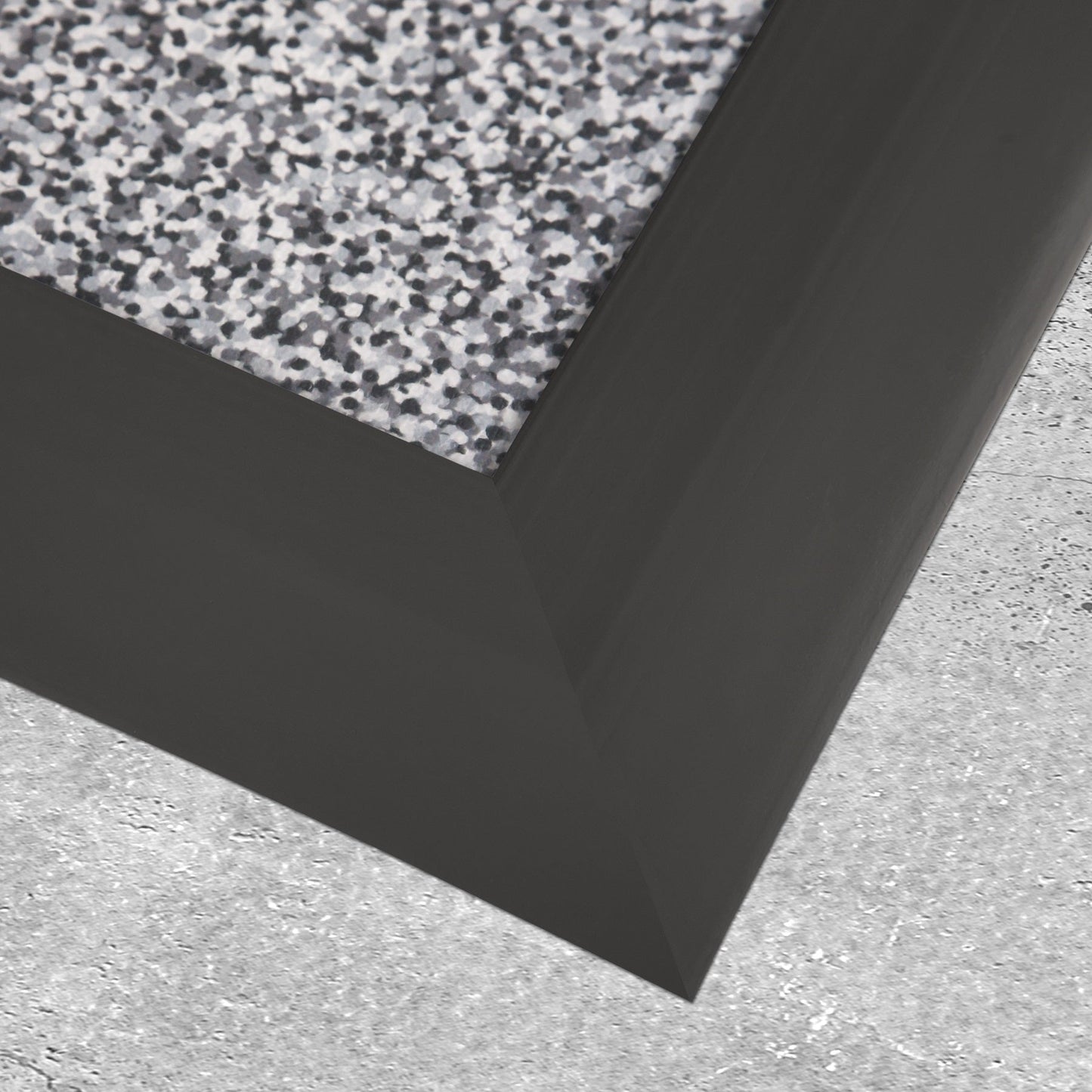 Close up shot of black vinyl edge trim