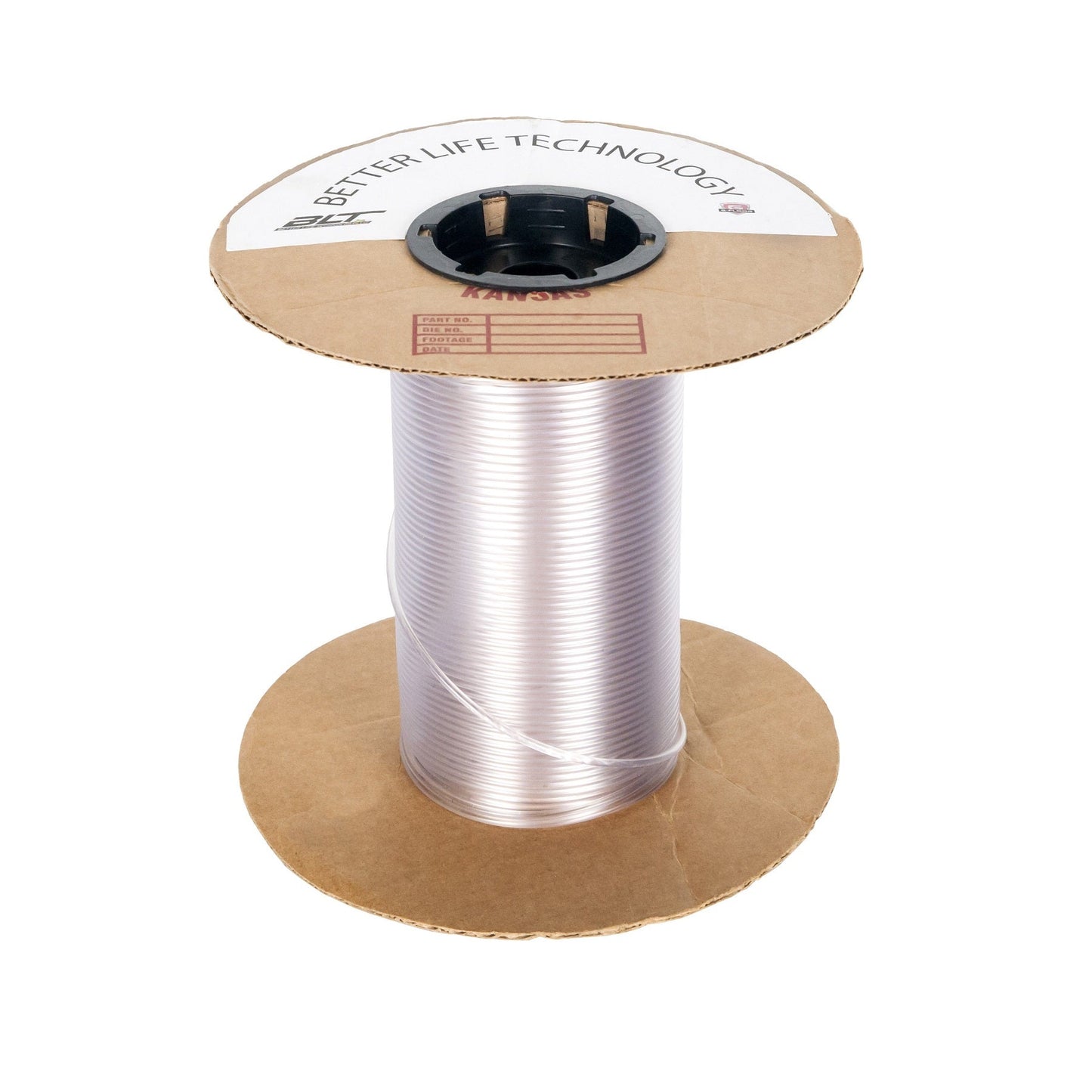 Clear welding rod on spool
