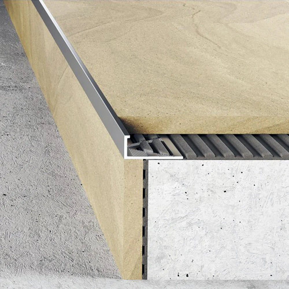 Gold Edge Trim 3/8 in. by 8 ft. Aluminum L Angle Edging for Wall or Floor