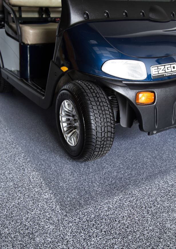 Golf Cart Mat | Ceramic Texture | 5' x 10' | G-Floor<sup>®</sup> Roll-Out Vinyl Flooring