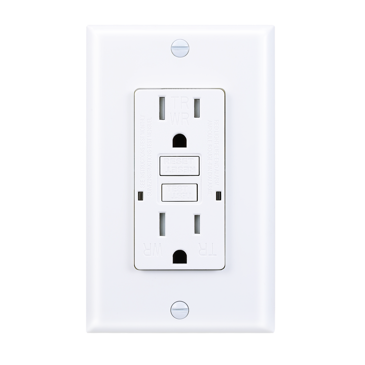 Free Samples American Smart Duplex Self-Test 125V 15Amp Tamper Resistant TR GFI Wall Outlet GFCI Receptacle Socket
