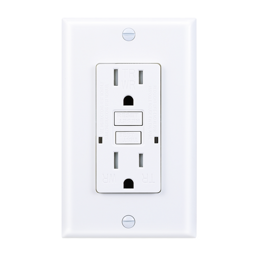 Free Samples American Smart Duplex Self-Test 125V 15Amp Tamper Resistant TR GFI Wall Outlet GFCI Receptacle Socket