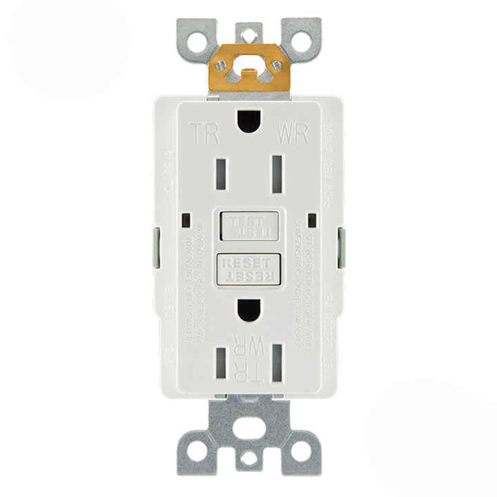 GFCI Receptacle with Gfi Outlet  Nema Standard 15 Amp/20 Amp Gfci Receptacle Us American 2 Outlet Gfci Wall Outlet Socket