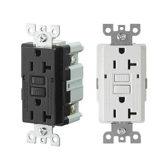 Free Samples  Sale American Canadian Standard Gfi Wall Duplex Receptacle Plug Socket 20amp 125 Volt Gfci Electrical Wall Outlet