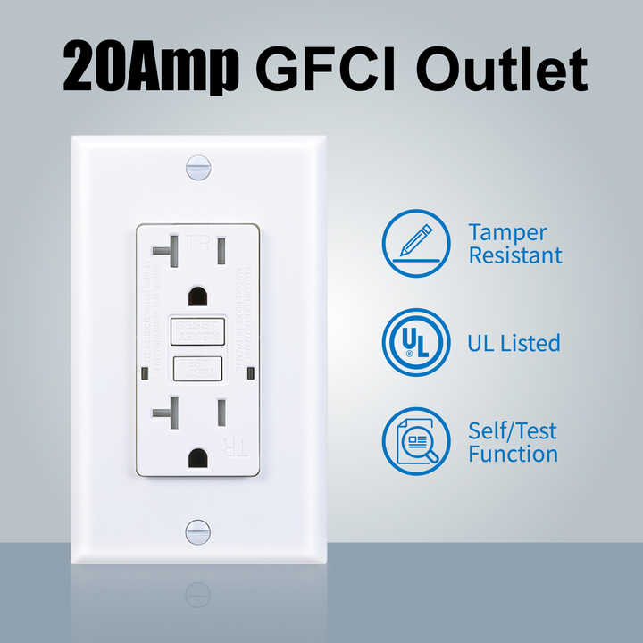 GFCI 20AMPS Receptacle  Outdoor Socket Breves 20amp