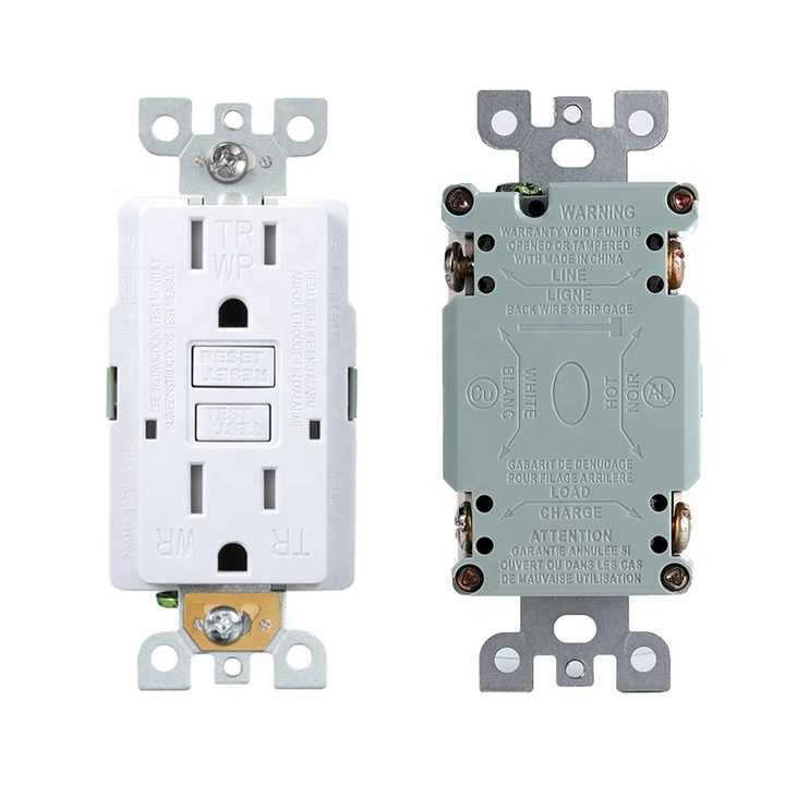 Electrical Supplies Gfci Receptacle Outlet for Bathroom 125V Gfci Breakers Nema Certificate