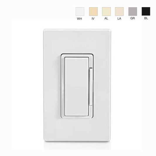 Dimmer Switch Dimmer Switch Single Pole or 3-Way Rocker Light Dimmer Wall Switch for 150W Dimmable LED or 600W