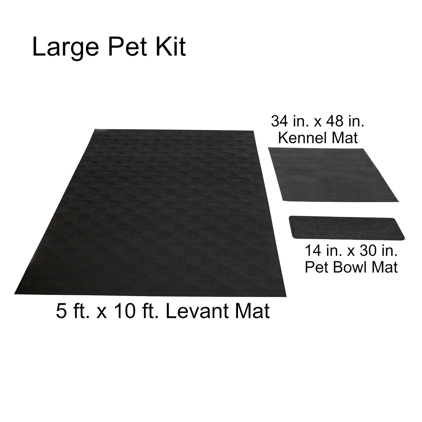 New Pet Parent Kit | 5' x 10' Mat, Kennel Mat, Pet Bowl Mat | G-Floor ® Pet Protective Flooring