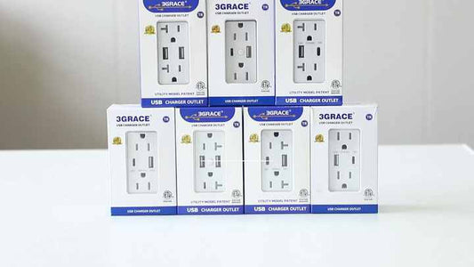 Wholesale Usb Wall Outlet 15A 125V AC Duplex Receptacle Wall Outlt  to Usb Adapter