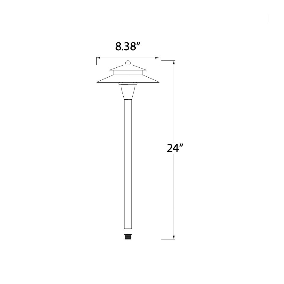 Tier 2 Black Brass Path Light