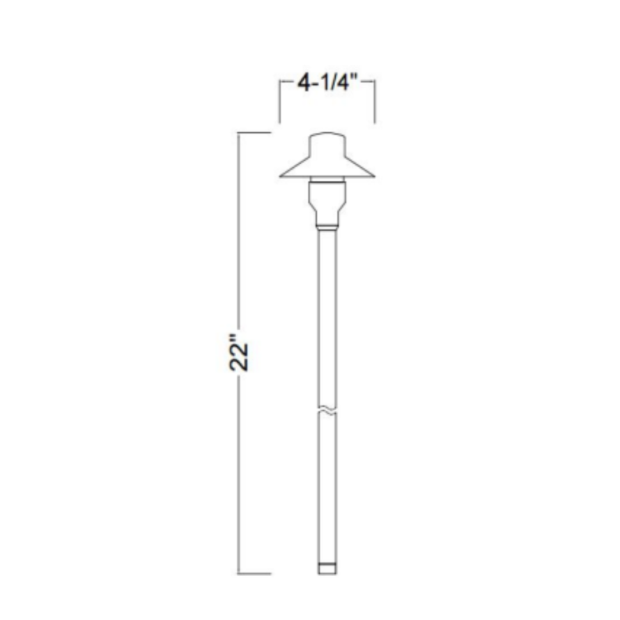 Tulay SH 18" Antique Brass Path Light