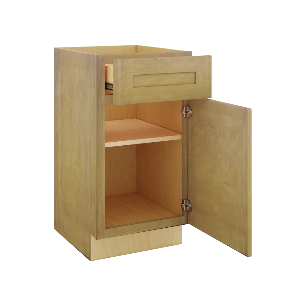 Modernform Cabinet Natural Shaker 18" W X 34 1/2" H X 21" D Base 1 Door/1 Drawer