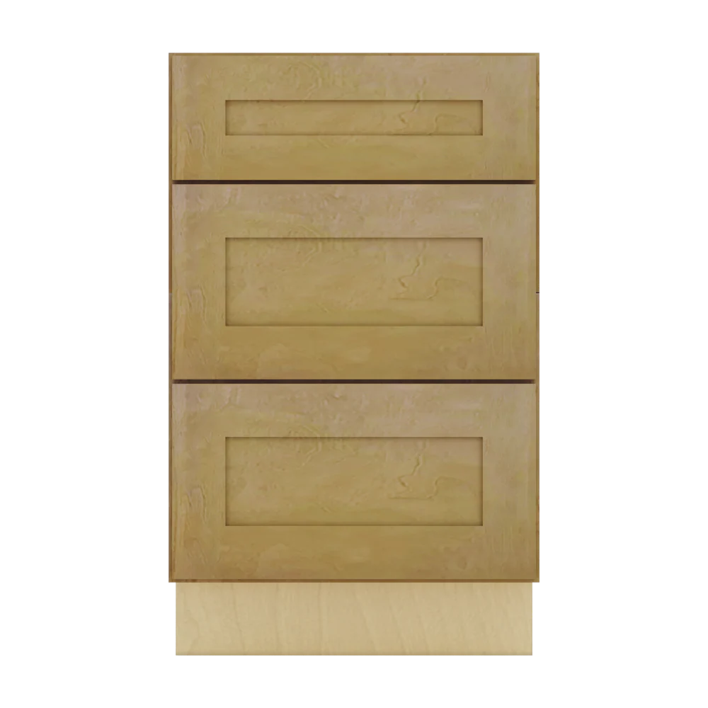 Modernform Cabinet Natural Shaker 21" W X 34 1/2" H X 21" D Vanity Base with 3 Drawers