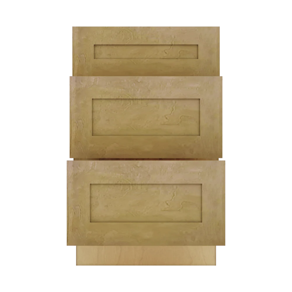 Modernform Cabinet Natural Shaker 21" W X 34 1/2" H X 21" D Vanity Base with 3 Drawers