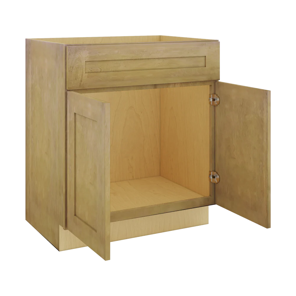 Modernform Cabinet Natural Shaker 30" W X 34 1/2" H X 21" D Sink Base 2 Doors/1 False Front