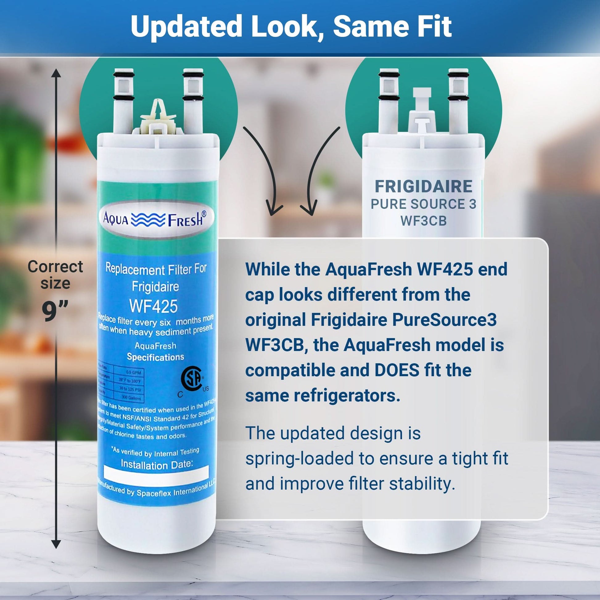 Aqua-Fresh WF425-A Refrigerator Water Filter Replacement for WF3CB