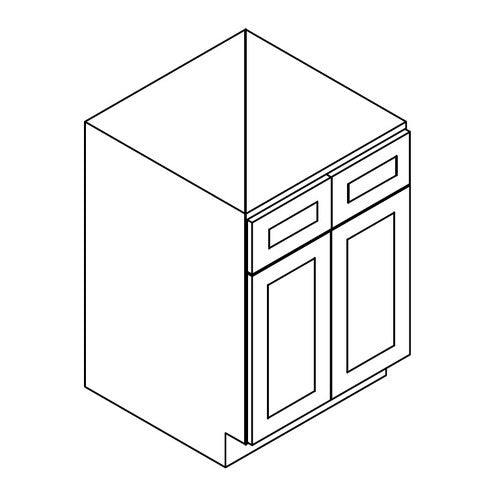 AW-SB33B ( Sink Base 33"Wx24"Dx34.5"H - 2 Doors 2 Headers )
