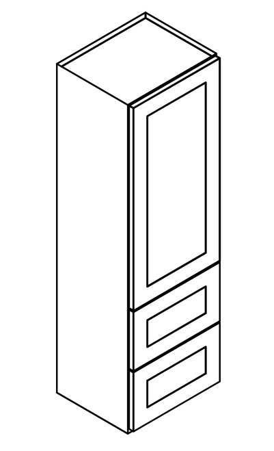 AW-W2D1848 ( Wall 2 Drawers Cabinet 18"Wx12"Dx48"H )