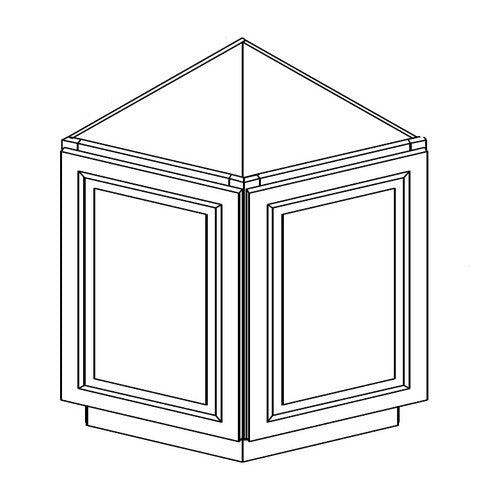 PW-AB24 (BASE) ( Angle Base Cabinet 24"Wx24"Dx34.5"H )
